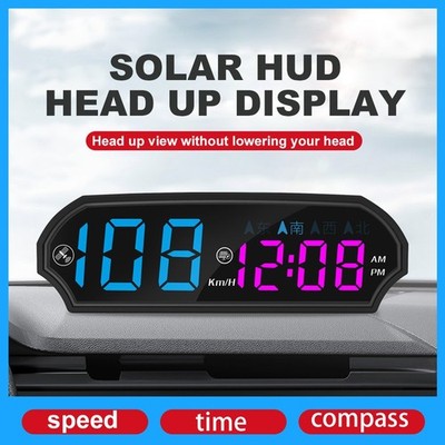 Solarbetriebener Auto Tacho HUD mit GPS Kompass und Farbdisplay Bildschirm