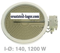 StrahlheizköRper 140MmØ 1200W Kochfeld Ego 1054111004 Wie Whirlpool 481281728234