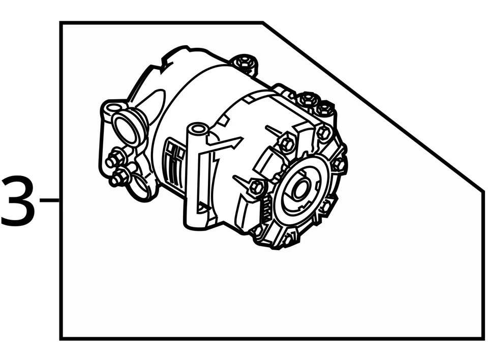 Ford Focus 2013 compresor de aire acondicionado 2,0 L usado 83 k millas OEM 682-01065 C25840 Foto 4 de 4