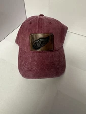 Detroit Red Wings Hat – Adjustable Red Cap – Leather Patch – Unisex Baseball Sty