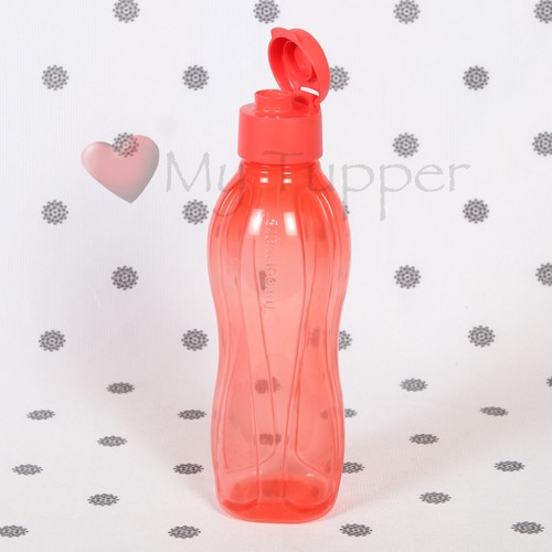 NEW Tupperware 1L Eco Drink Bottle with Flip Top Lid 1 Litre Gen I Pink Blue - Picture 11 of 12