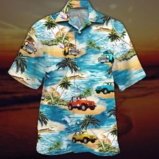 Beach and Jeeps Short Sleeve Hawaiian Shirt_ao6_5