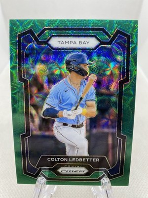 2024 Panini Prizm - Colton Ledbetter #165 Green Scope Prizm /75 (RC) Book End