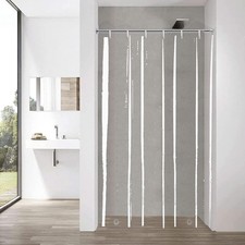 Clear PEVA Narrow Shower Curtain Liner Waterproof with Magnets 120x180cm