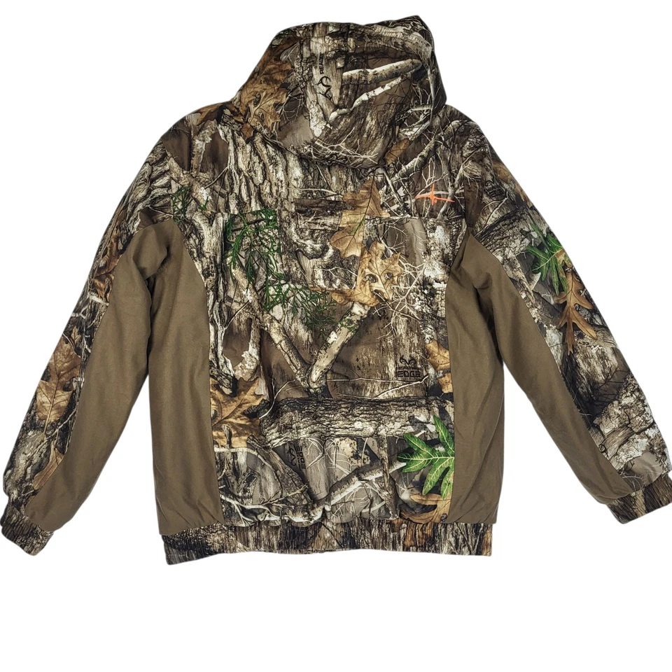 Habit Cedar Branch Insulated Waterproof Bomber Jacket Coat Yout XL Camo Hunting - Image 2 of 4