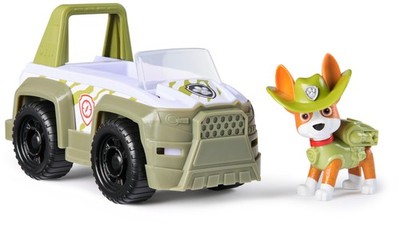 PAW PATROL, Dschungel Jeep mit Tracker Spielfigur (Basis Fahrzeug, 2025), Spielz