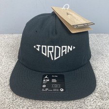Jordan Pro Cap Nike Air Unstructured Flat Bill S/M Snapback Hat Black FZ2021-010
