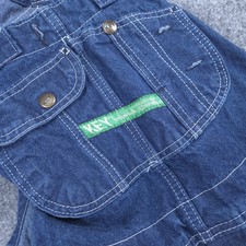 Key Imperial Bib Overalls Mens Tagged 30x34 Carpenter Cut Off 30x29 Distressed