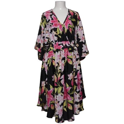Himalife, Wickelkleid, Größe: 3XL, model: samsara, Schwarz/Pink/Gelb #CJE