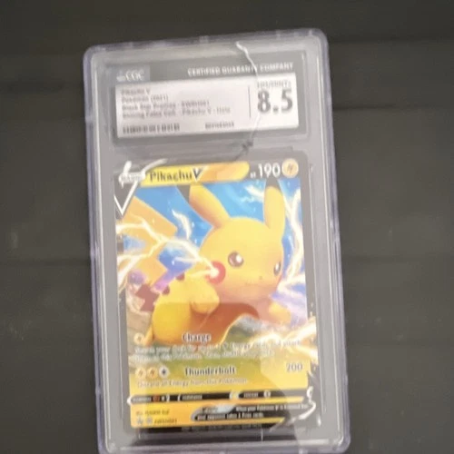Pokémon Pikachu V SWSH063 Shining Fates English HP190 Holo CGC 8.5 TCG Card
