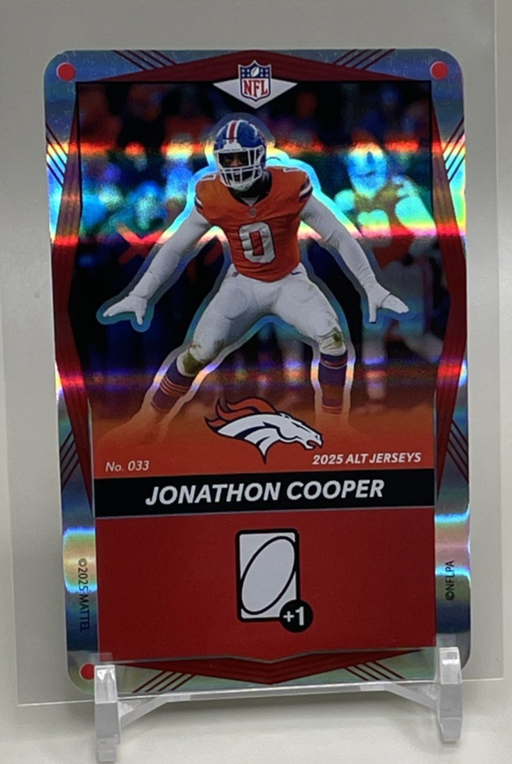 Jonathan Cooper Red Foil 2025 Uno Elite NFL Alt Jerseys Football #033 Broncos