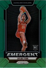 2024-25 Panini Prizm Emergent Prizms Green #25 Jaylon Tyson - BSK