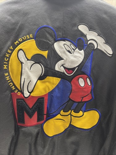 Vintage Disney Unlimited 2XLarge Mickey Mouse Lederjacke sehr selten! NEUWERTIG! - Bild 3 von 14