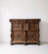 Antique French Renaissance Cupboard 19th Century Walnut