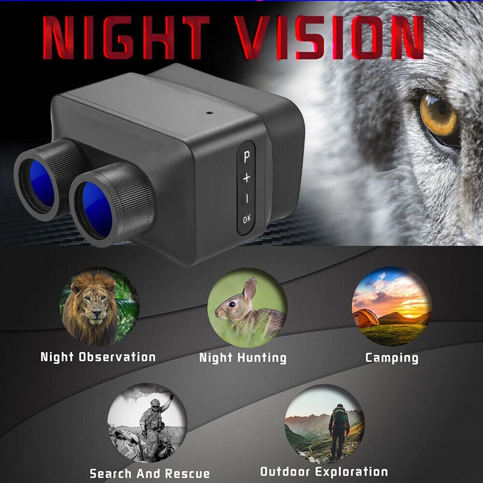 4K 5X Zoom Night Vision Device Mini Hunting Binoculars Rechargeable Monoculars - Image 3 of 4
