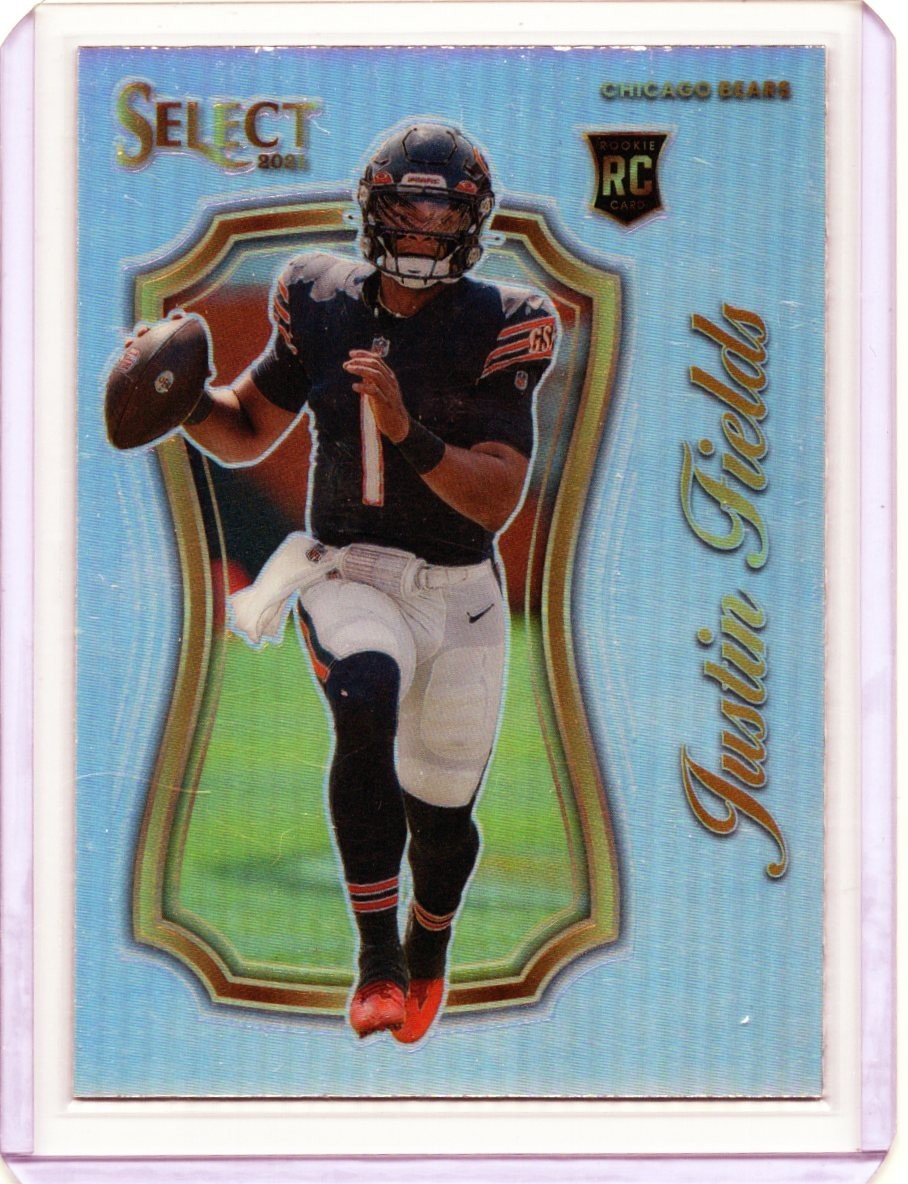 Justin Fields #SCR-4 Football Cards 2021 Panini Select Certified Rookies trading card — raw and PSA graded price guide