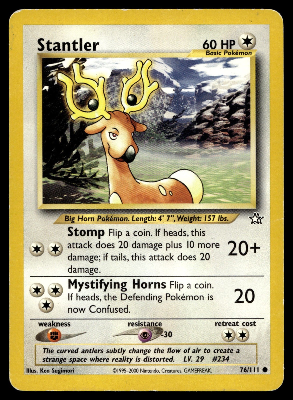 STANTLER 76/111 COMMON NEO GENESIS POKEMON