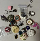 Vintage Lot Of 17 Costume Jewelry Bracelets Pins Brooches Necklace Fun Pieces