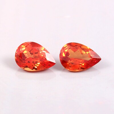 Natürlich 10x7MM Ceylon Orange Fanta Saphir Lose Birne Edelstein Schnitt Passend