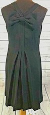 Eliza J Black Dress Size 8 PETITE Sleeveless A-Line Bow Back Cocktail Party LBD