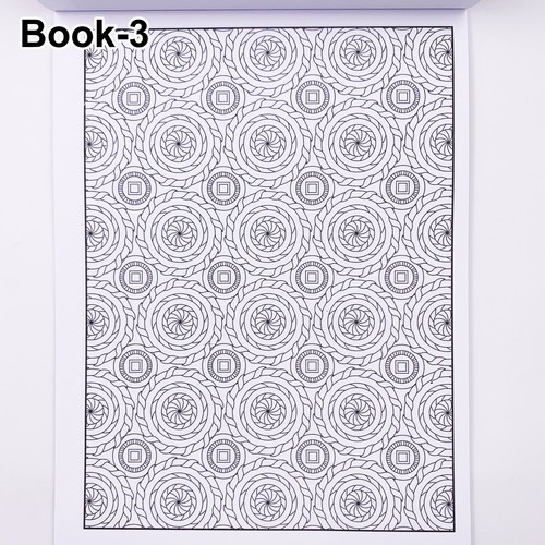 Adult Colouring Books De-stress A4 Size 24 Sheets Mosaic Art Relaxation - Picture 12 of 18
