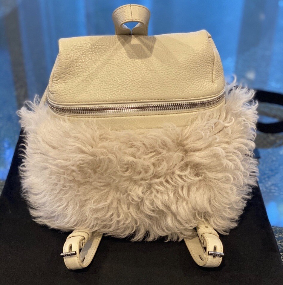 KARA Shearling Small Backpack - image 3
