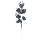Glitter Feather Artificial Leaf Stem x 70cm - Navy - Festive Winter Decoration