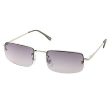 Rectangular Rimless Sunglasses Small Slim Designer Shades