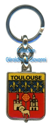 Vintage Schlüsselanhänger Wappen Stadt Toulouse 31000 Made In France Gille Danville