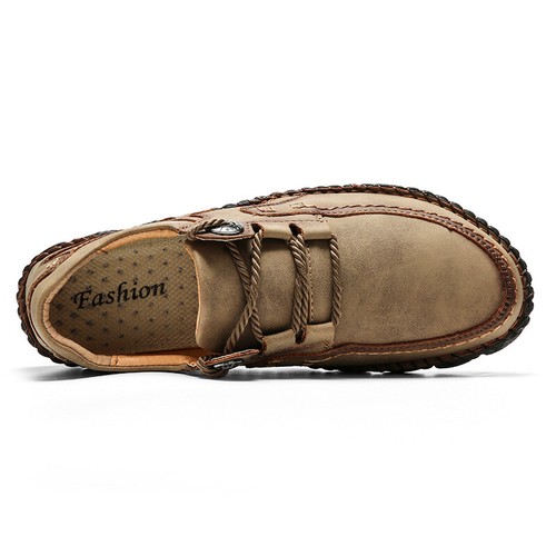 Echtes Leder Herren Handgefertigte Loafer Mokassin Schuhe Freizeitschuhe Sneaker - Bild 5 von 16