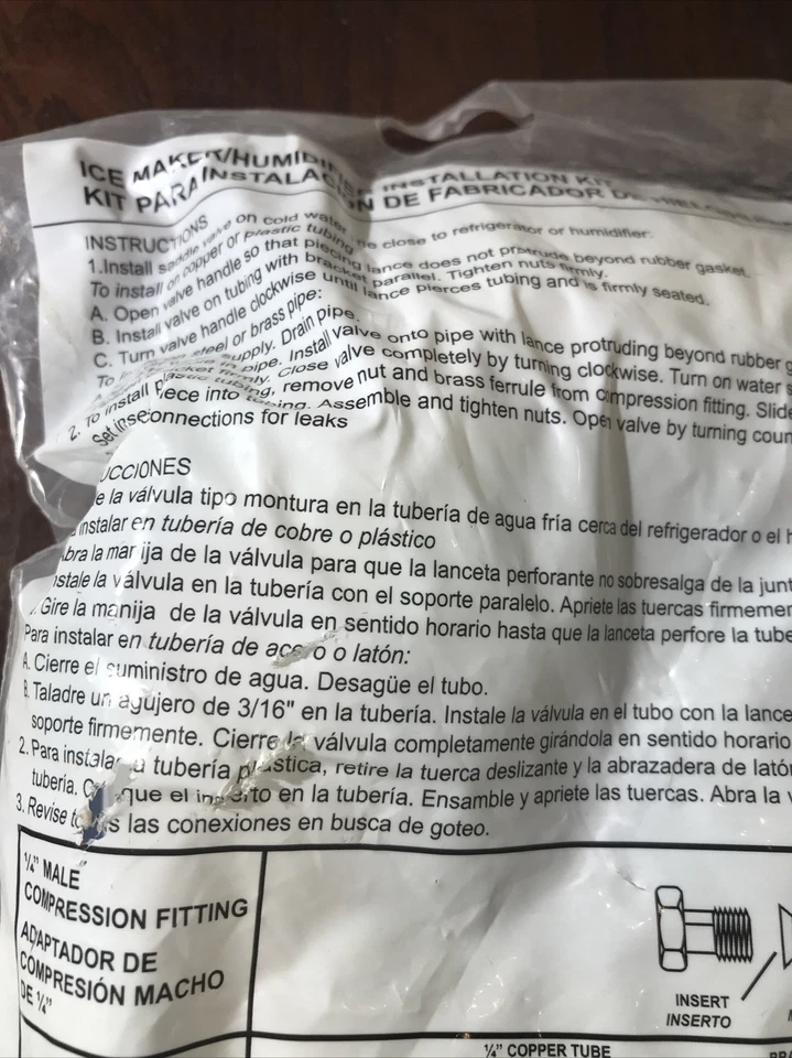 Kit de instalación de línea de agua humidificador máquina de hielo LDR 25 pies 1/4 pulgadas válvula de tubo Foto 4 de 4