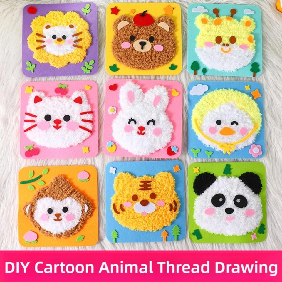 DIY Embroidery Doll Set, Cartoon Animal Sewing Craft Kit F4A6 D6E3 G5P6 X1B J6H1 - Bild 4 von 4