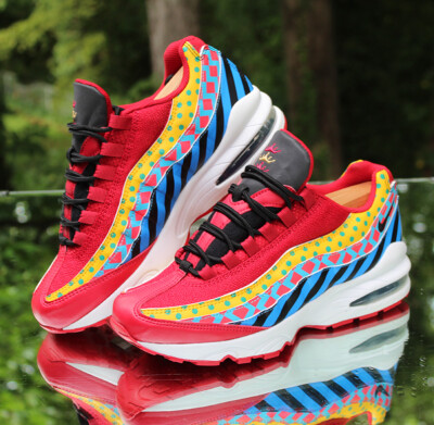 Nike Air Max 95 Baltimore Home Size 7Y Red Blue Multicolor Custom
