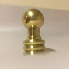 Solid Polished Brass Finial Lamp Light Shade Gold Lampshade Sphere Round Decor