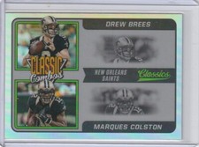 DREW BREES/MARQUES COLSTON 2021 Panini Classics Silver Holo Prizm Classic Combos