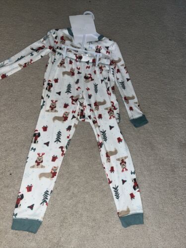 Modern kids 3 piece pajama set christmas design- size 5 - Picture 2 of 2