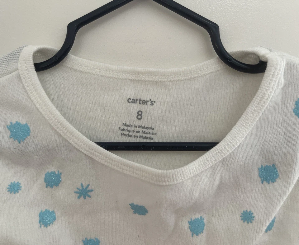 Linda Camisa Carters Niños Niñas Yorkshire Terrier Brillo Manga Larga Blanca 8 Foto 3 de 4