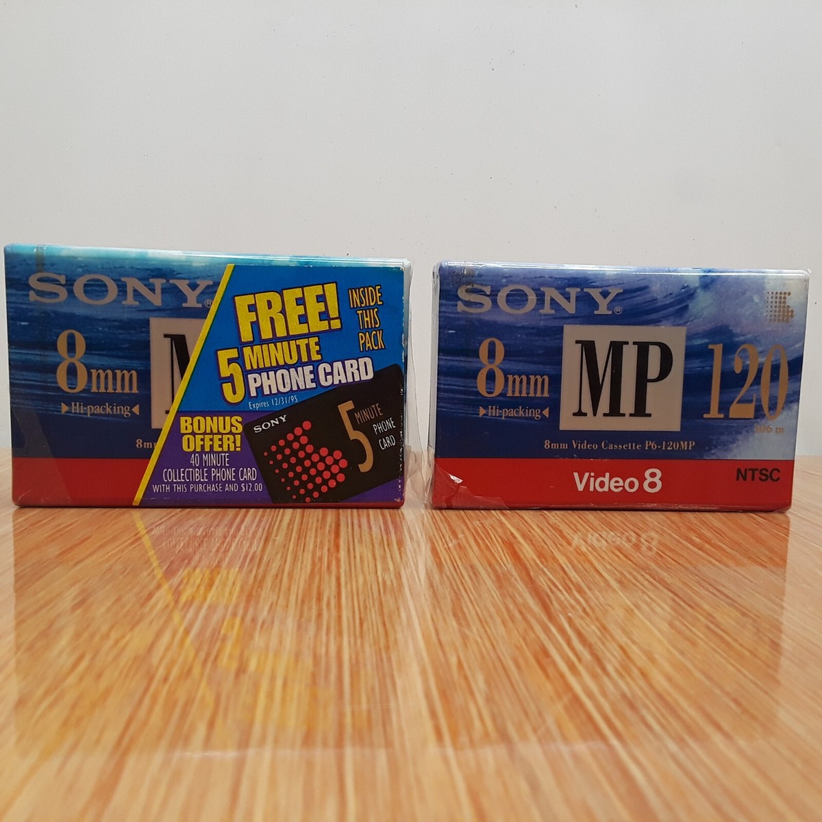 Vintage Sony 8mm MP 120 Video Cassette Tape P6-120MP (Sealed) X2