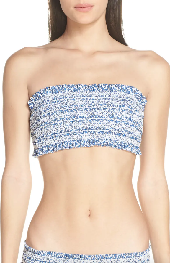 tory burch costa bandeau bikini top