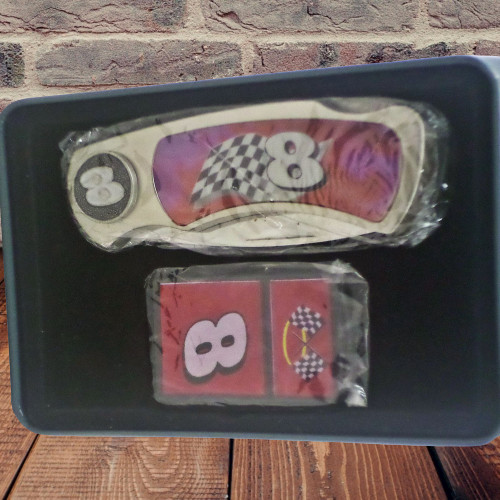 Nascar Dale Earnhardt Jr Knife And Lighter Set In Tin