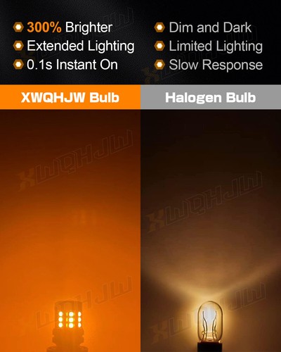 XWQHJW 1157 LED Turn Signal Light Bulbs Amber Yellow Anti Hyper Flash CANBUS - Picture 9 of 11