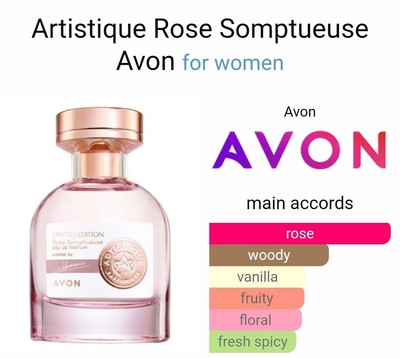 Eau De Parfum Avon Artistique Rose Somptueuse - Vaporisateur 10 Ml - Neuf Sous Emballage