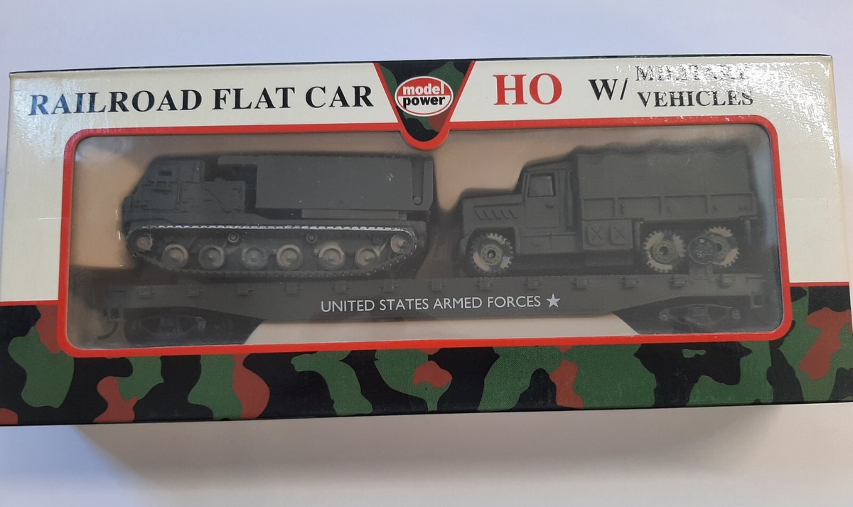 8658 Wagon Plat avec Bobines militaire US Army Model Power HO 1/87