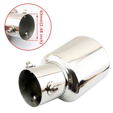 63mm 2.5 Inch Universal Car Rear Exhaust Tail Muffler Pipe End Tip Cover Steel