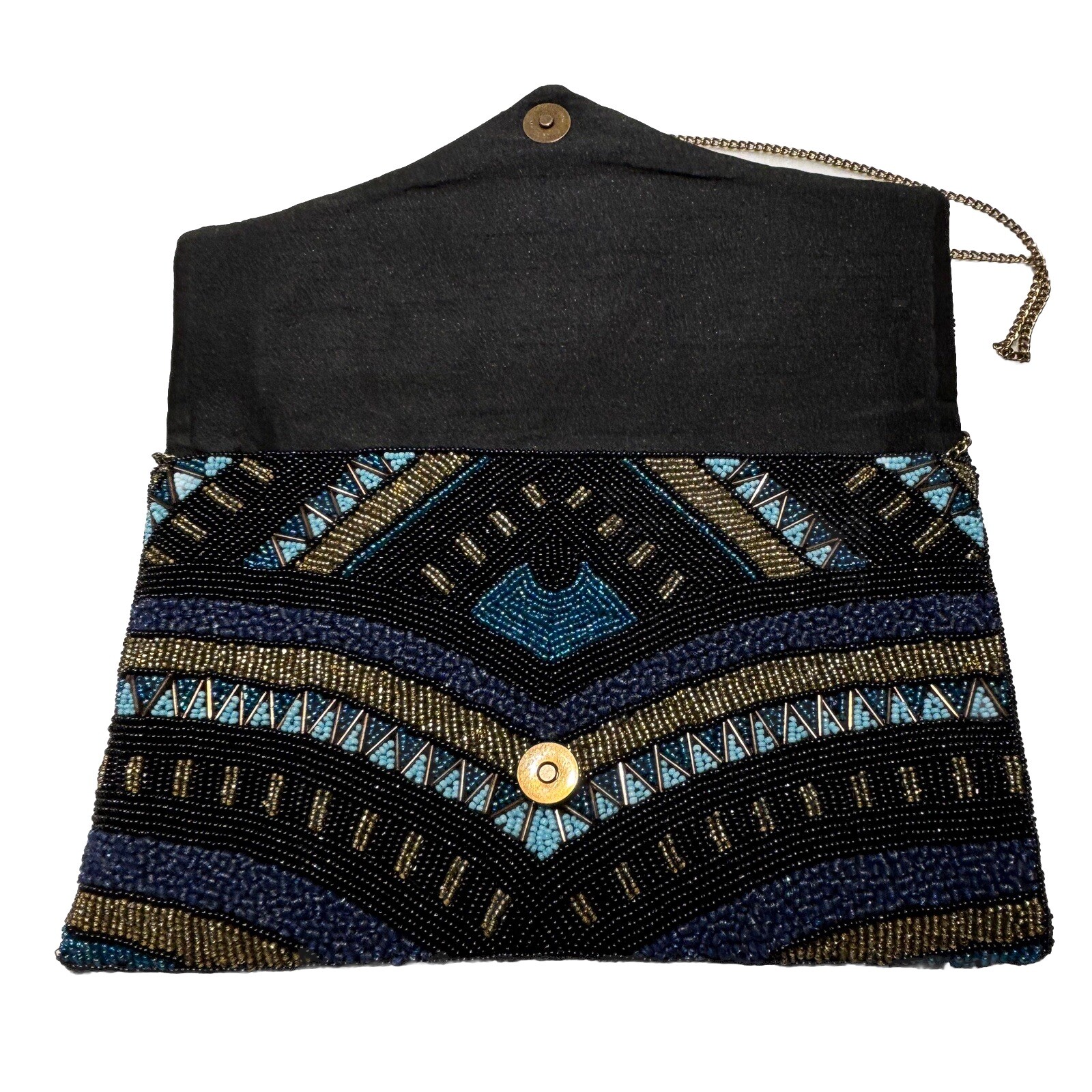 Art Deco Beaded Purse Front & Back Crossbody/Clutch Evening Holiday By St Xavier