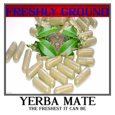 YERBA MATE LEAF Fresh Ground Weight Fat Burner Caffeine 100 V Capsules