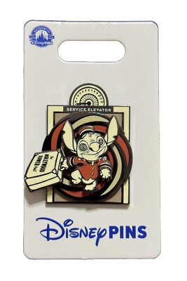 2024 Disney Parks Hollywood Studios Tower Of Terror Bellhop Stitch Spinner Pin