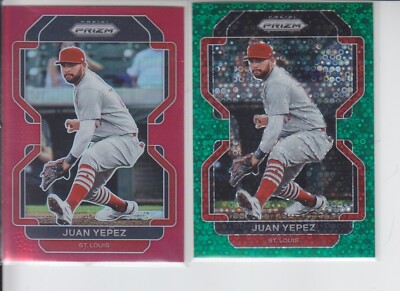 (2) 2022 Prizm JUAN YEPEZ True Red SP + Green Donut Cardinals #269