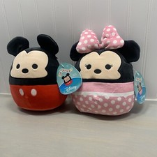 Squishmallow Disney 8 Inch Mickey And Minnie Mouse Plush Toy NEW