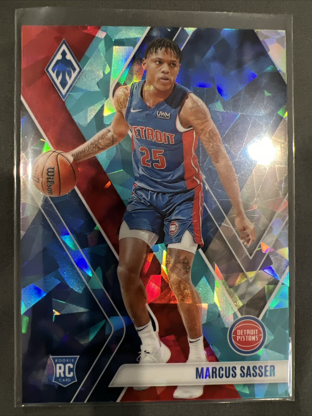 2023-24 Panini Phoenix #263 Marcus Sasser RC SSP Rookie Fire & Cracked Ice /25🔥